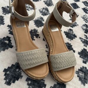 DV by Dolce Vita Beige Woven Wedges